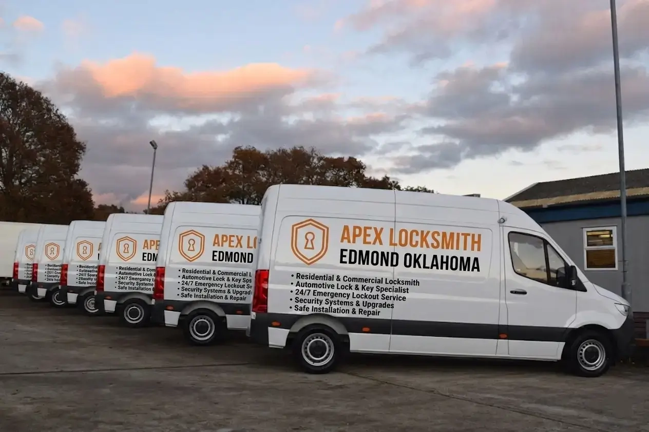 Fleet of car locksmith Edmond OK vehicles providing fast auto locksmith Edmond OK and emergency lockout services